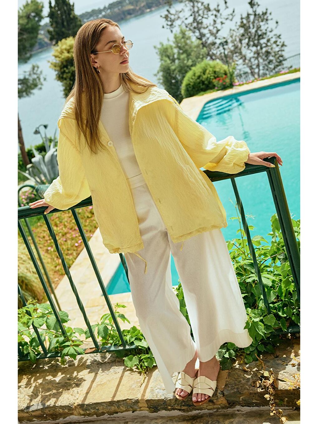 Remi Bomber Ceket Sarı-4