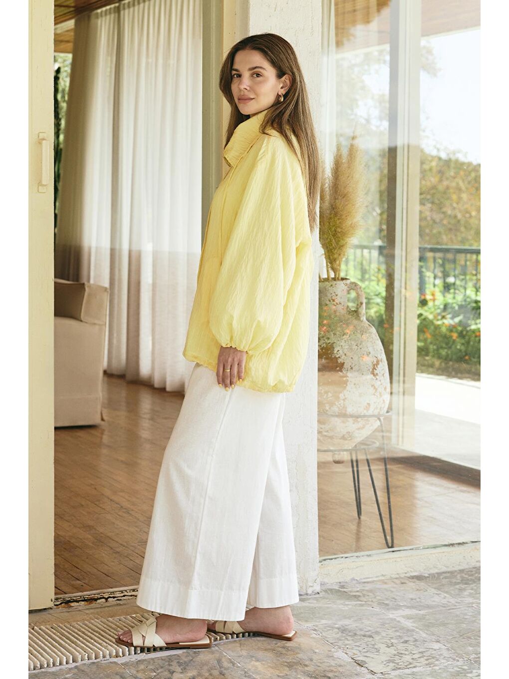 Remi Bomber Ceket Sarı-5