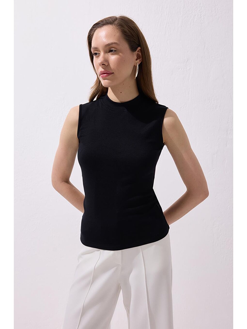 Sıfır Kol Elastanlı Pamuk Bady Siyah-2