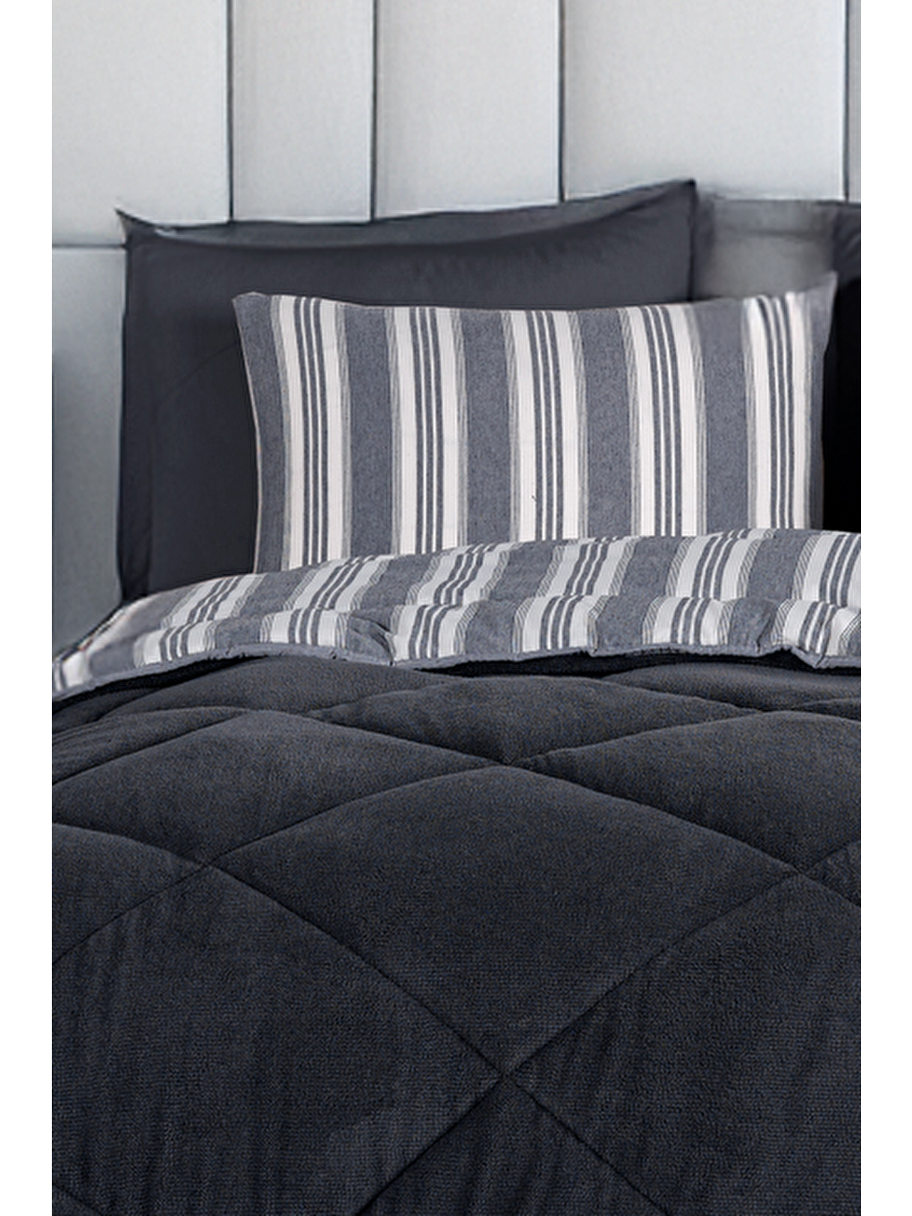 Wellsoft Yorgan Tek Kişilik Soft Line Antrasit-2