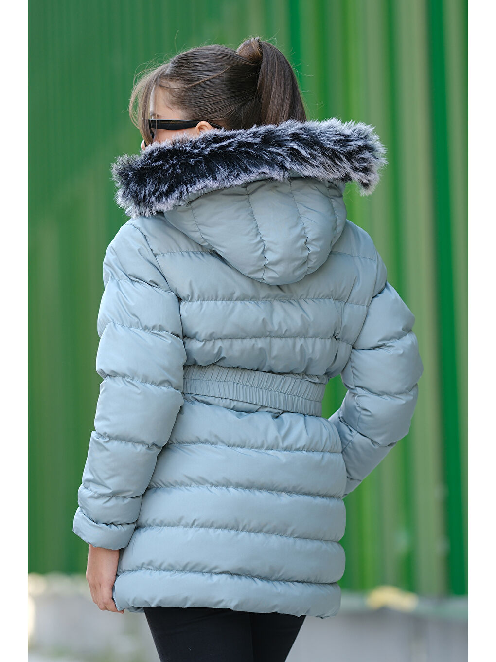 Pina Kids Açık Mavi Kız Çocuk İçi Polarlı Şişme Mont KM.0043 - 2