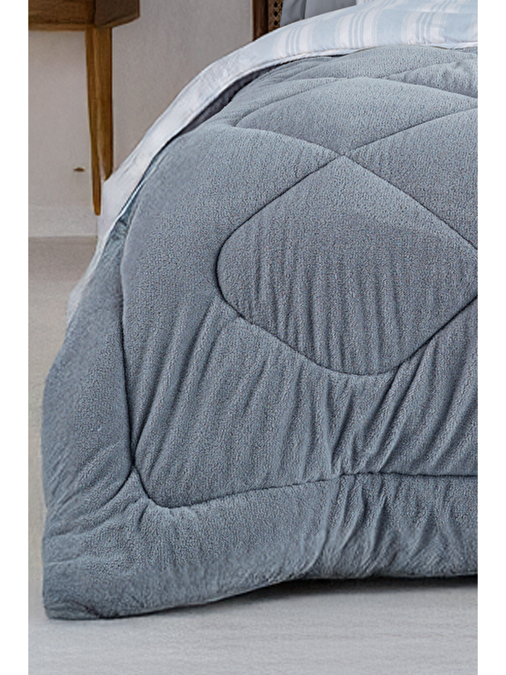 Wellsoft Yorgan Tek Kişilik Soft Line Gri-1