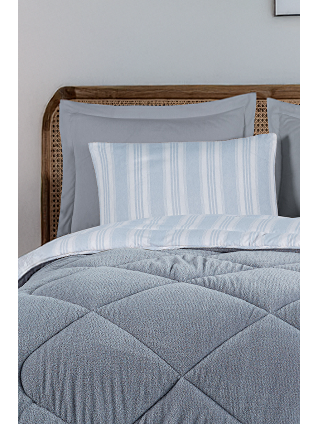 Wellsoft Yorgan Tek Kişilik Soft Line Gri-2