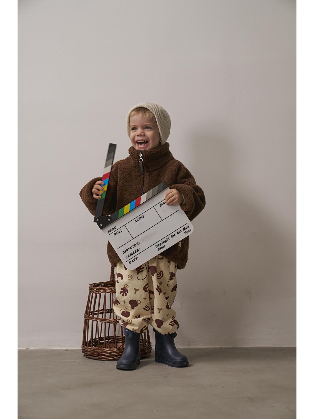 Kahverengi Acı Kahve Wellsoft Yarım Fermuar Çocuk Mont 1-6 Yaş-4