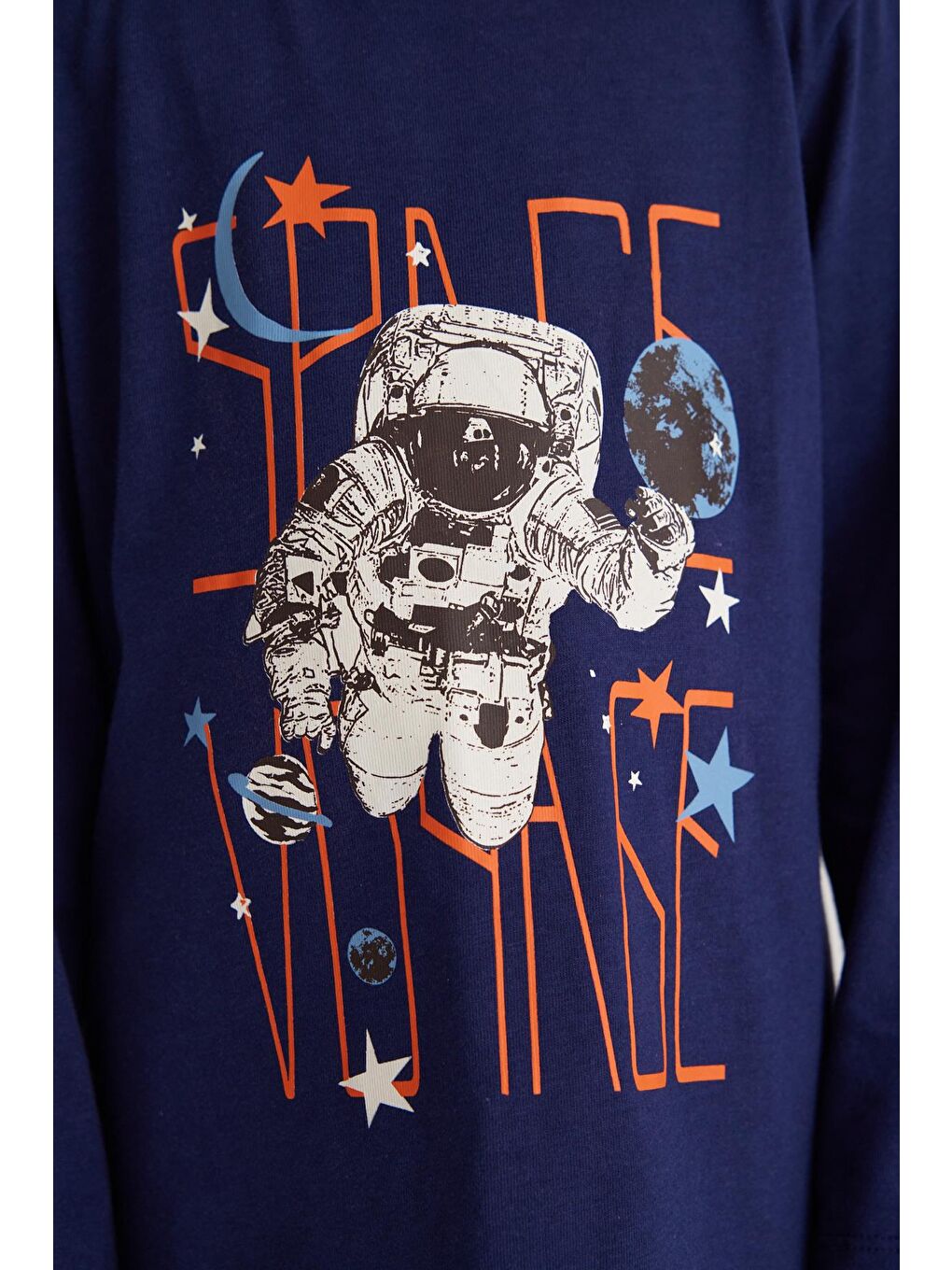 Space Kız Çocuk Pijama Takımı Lacivert-4