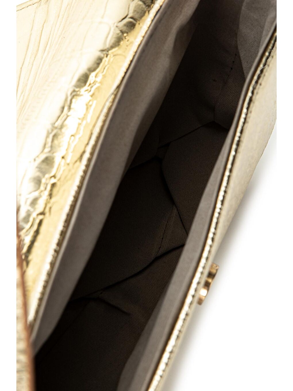 Sarı Uzun Askılı Camelia Kadın Çapraz Çanta Gold-4