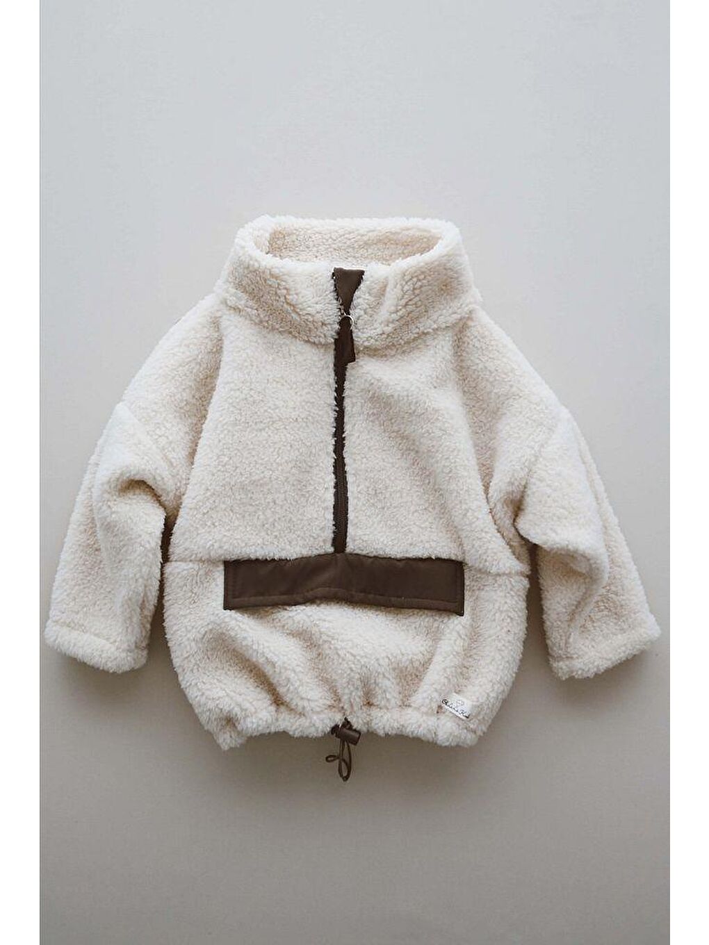 Bej Wellsoft Yarım Fermuar Çocuk Mont 1-6 Yaş-5
