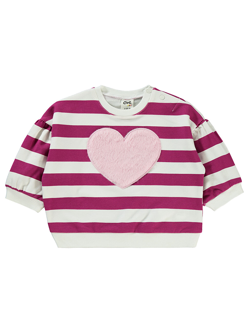 Civil Mor Kız Bebek Sweatshirt 6-18 Ay Orkide Moru