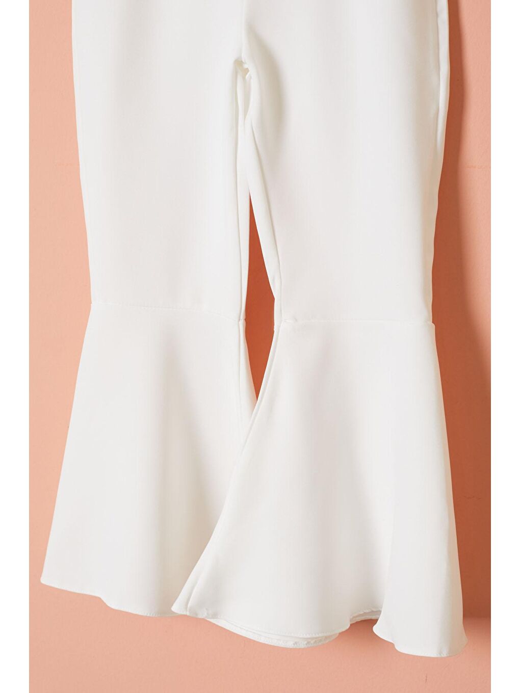 Fuşya Çiçek Desenli Fularlı Bluzlu Kız Çocuk İspanyol Pantolonlu Takım 18461-2