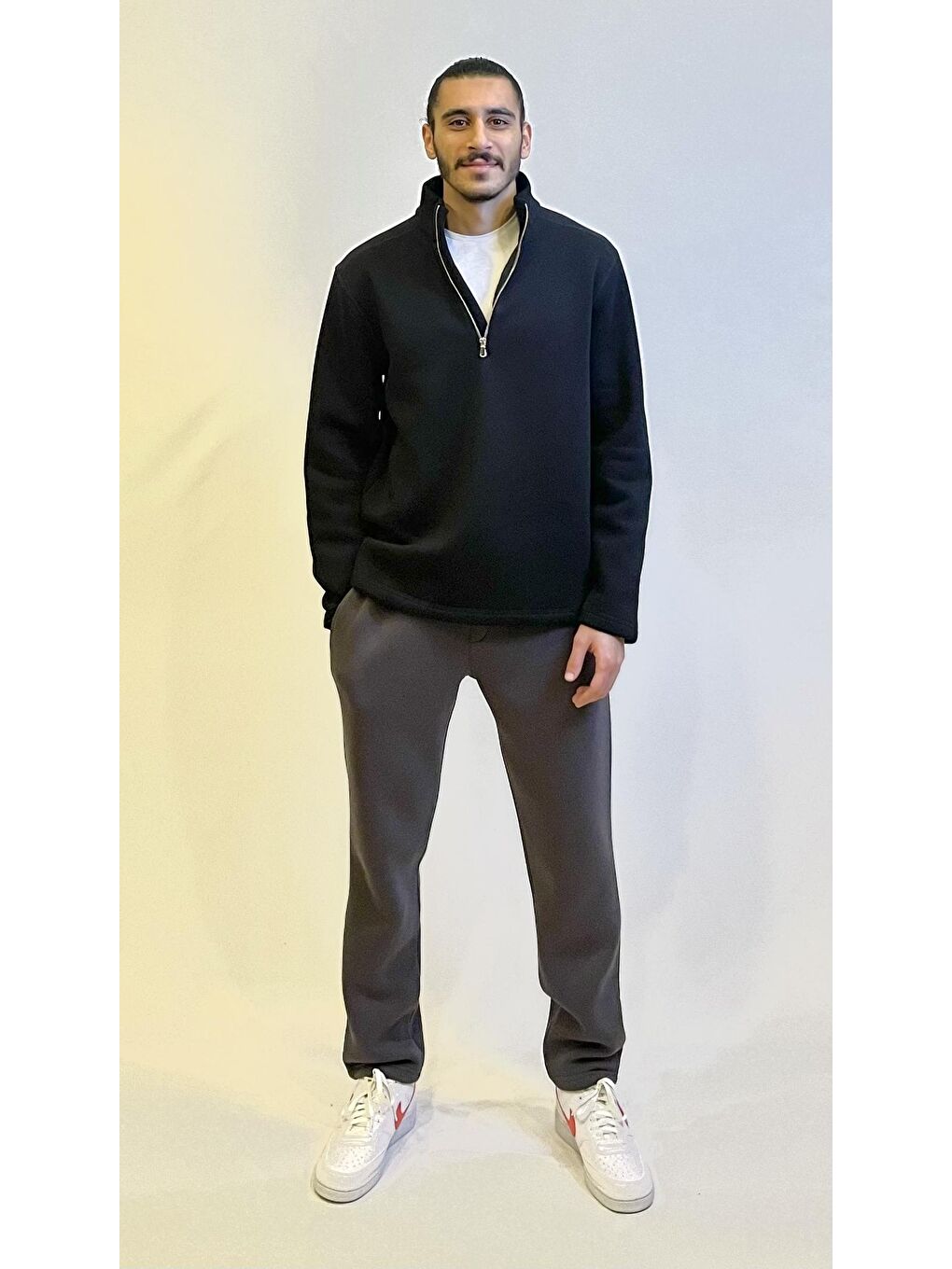 Gri İçi Polarlı 3 İplik Kalın Erkek Eşofman Altı SPR24EA75