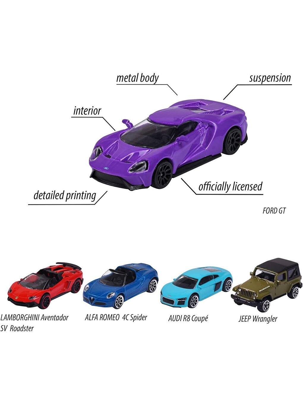 Majorette Karışık 5 Oyuncak Araba 4 Farklı Setten 1'i Serbest Hareket Lisanslı Minyatür Formatta Model Araba Seti - 2