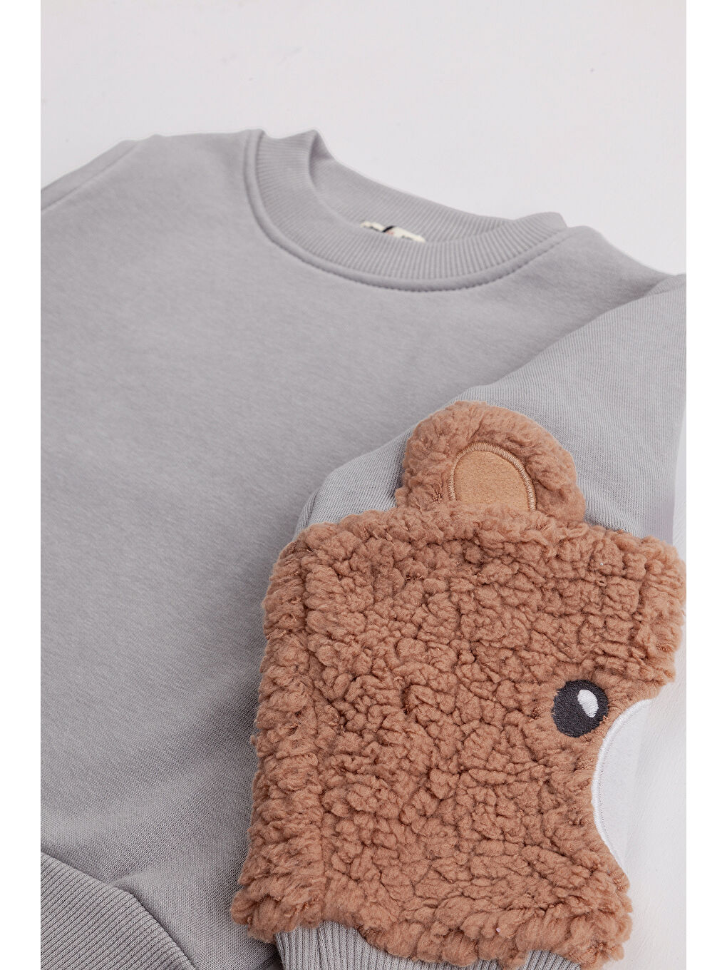 MRTUFFY Yeşil Erkek Çocuk 2'li Paket Kalın Tilki-Ayı Nakışlı  Sweatshirt - 5