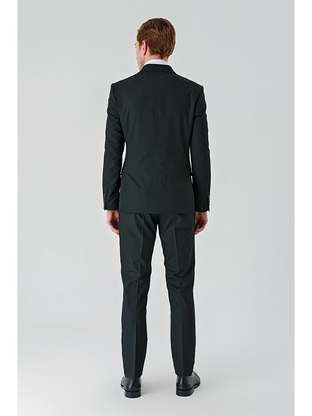 Siyah Bez Ayağı Kılıç Yaka Tam Astar Esnek 6 Drop Slim Fit Classic Takım Elbise 1001245172-8