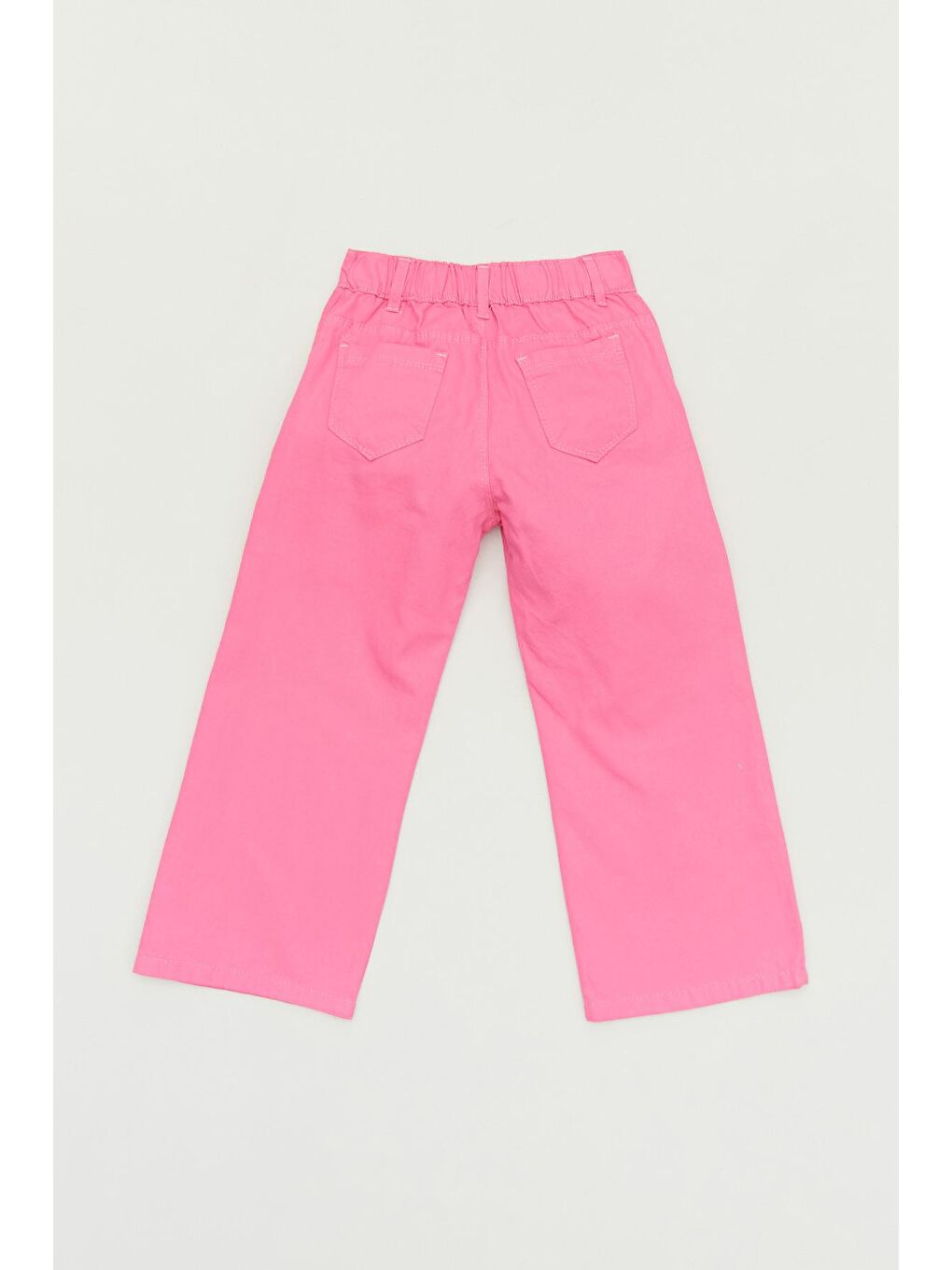 Pembe Beli Lastikli Kız Çocuk Palazzo Pantolon-1