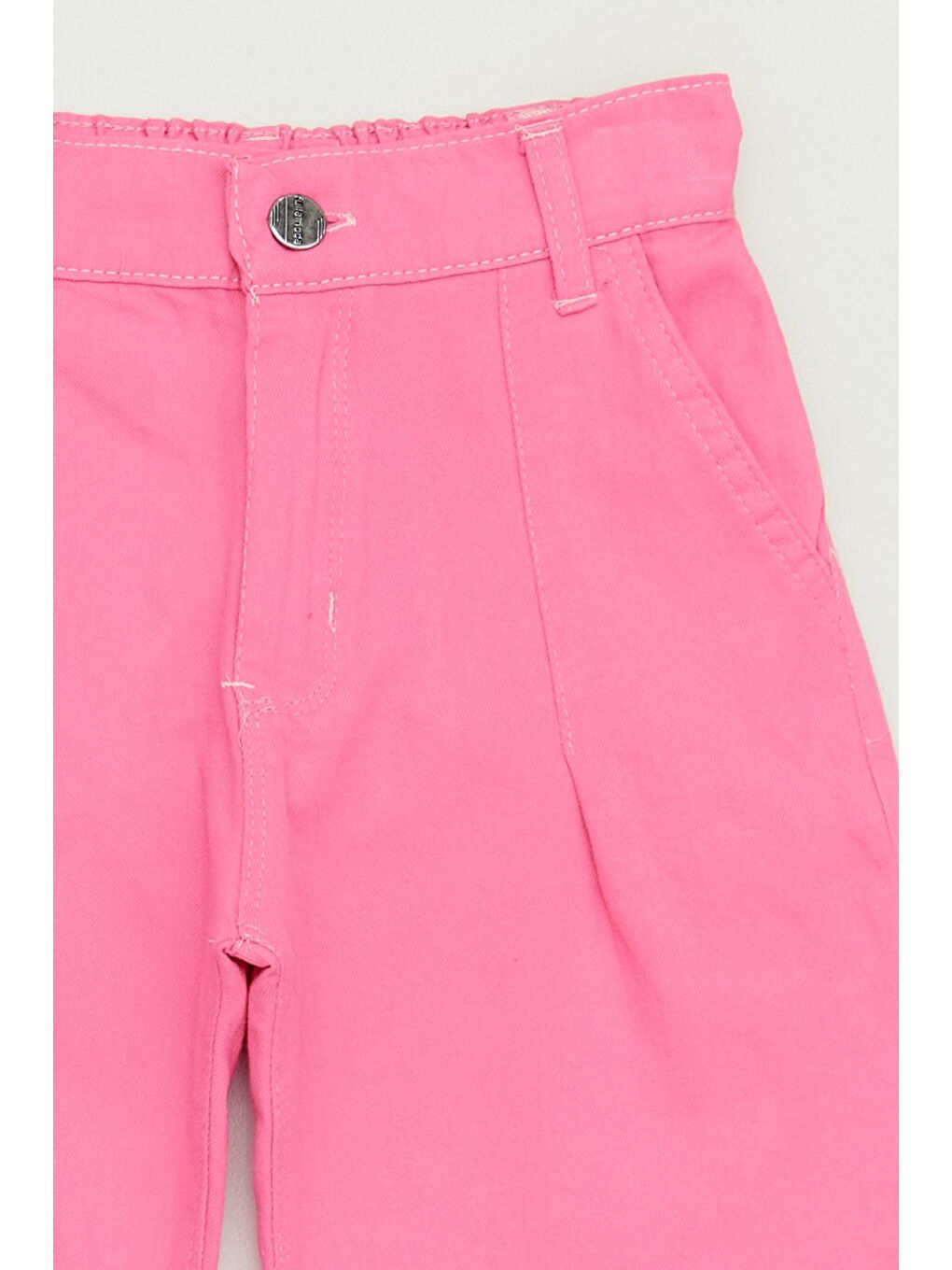 Pembe Beli Lastikli Kız Çocuk Palazzo Pantolon-2