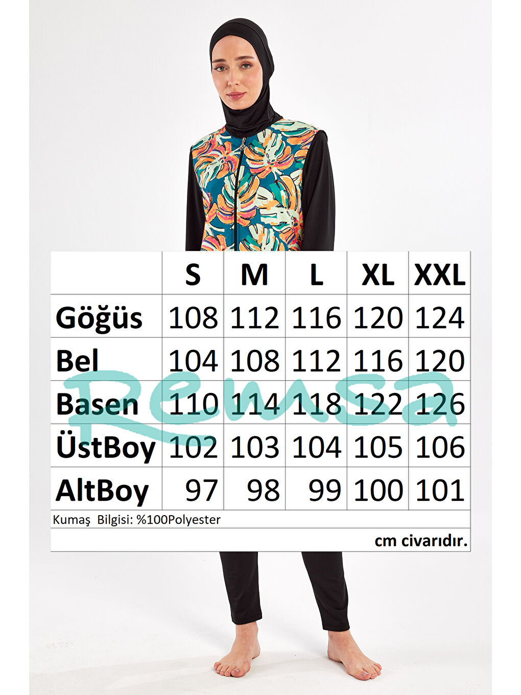 Tam Kapalı Tesettür Mayo 2304 Siyah-3