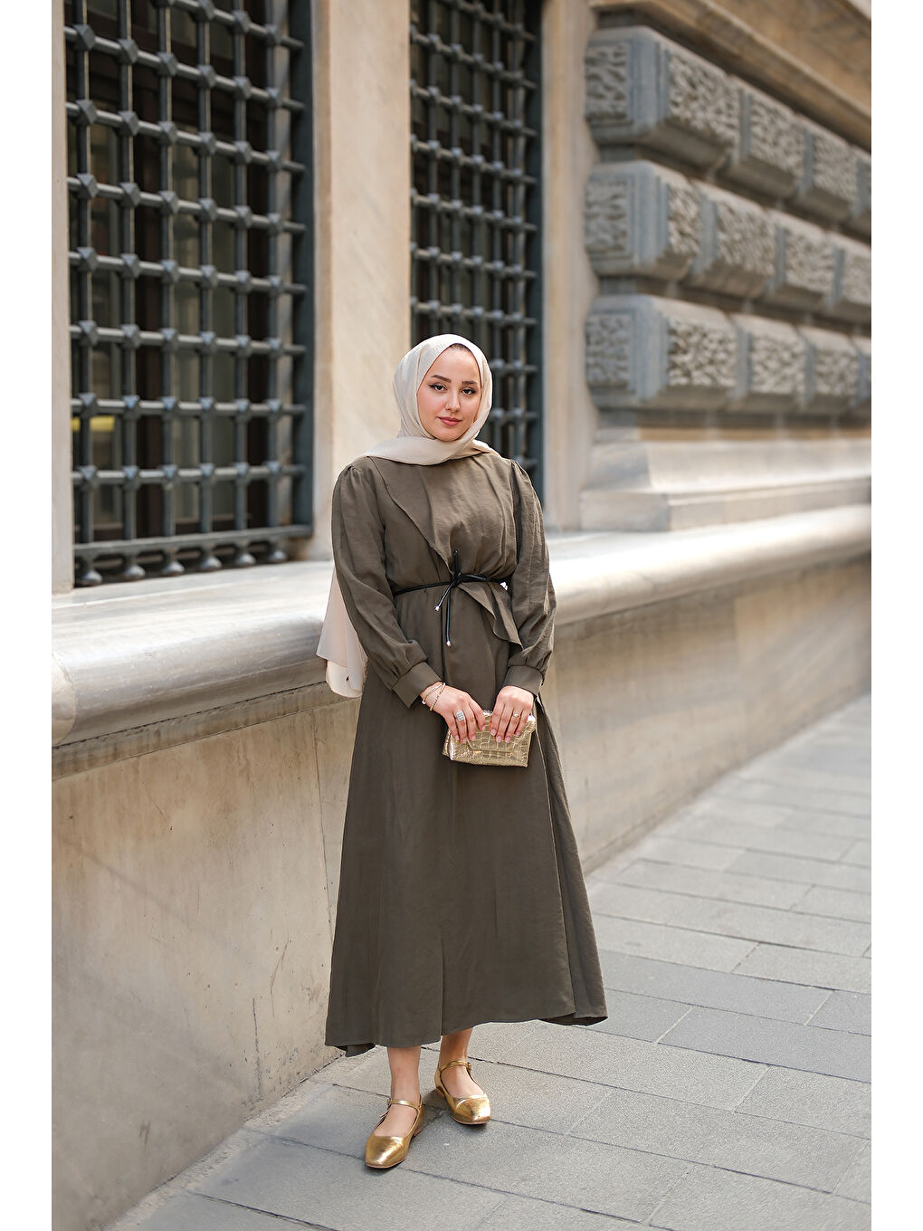 Kadın Cosı Elbise Haki Yeşil-1