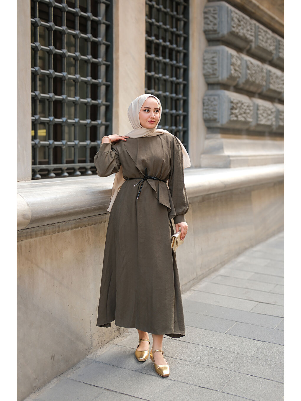 Kadın Cosı Elbise Haki Yeşil-3