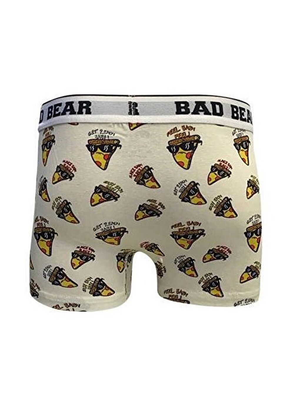 Beyaz Pizza Erkek Desenli Boxer-1
