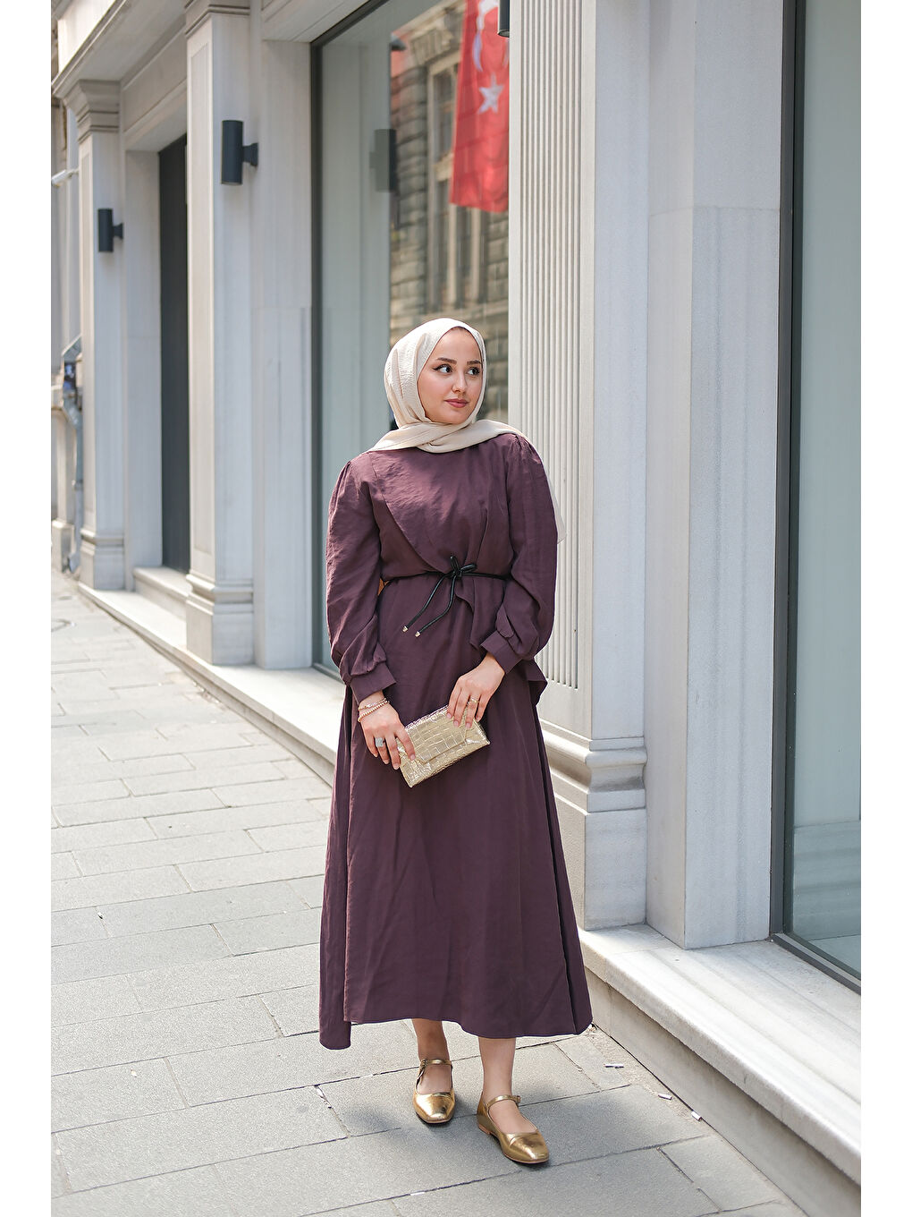 Kadın Cosı Elbise Mürdüm