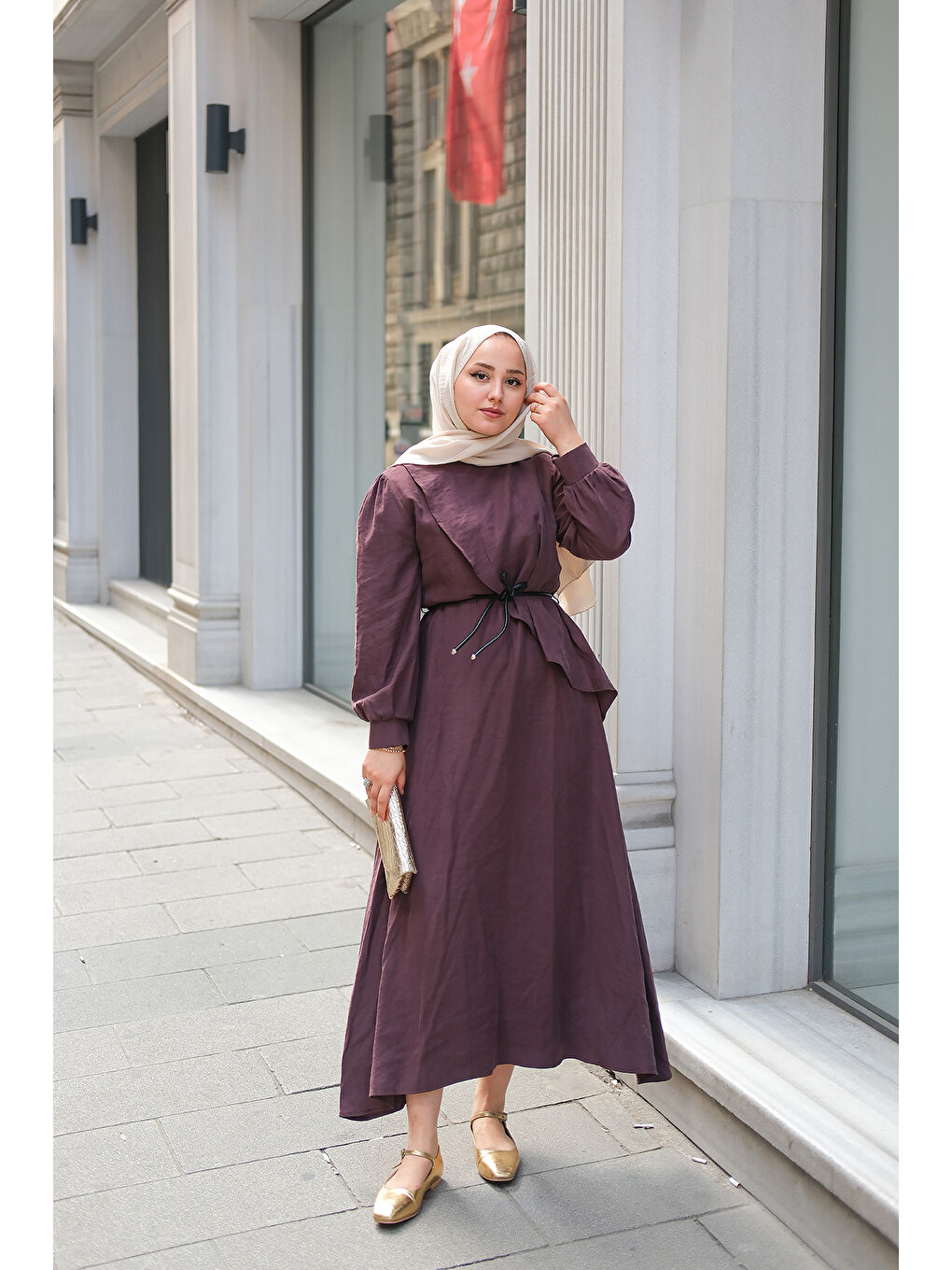 Kadın Cosı Elbise Mürdüm-2