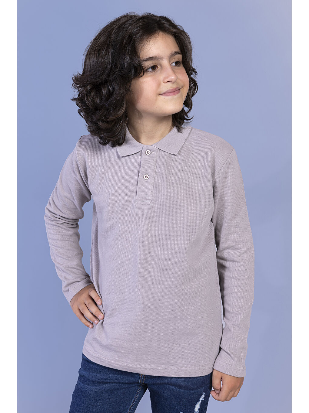 Toontoykids Kahverengi Unisex Çocuk  Polo Yaka Tişört