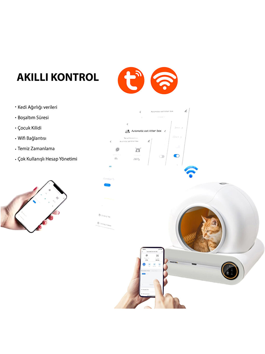 Akıllı Kedi Tuvaleti – Otomatik Kedi Tuvaleti-2