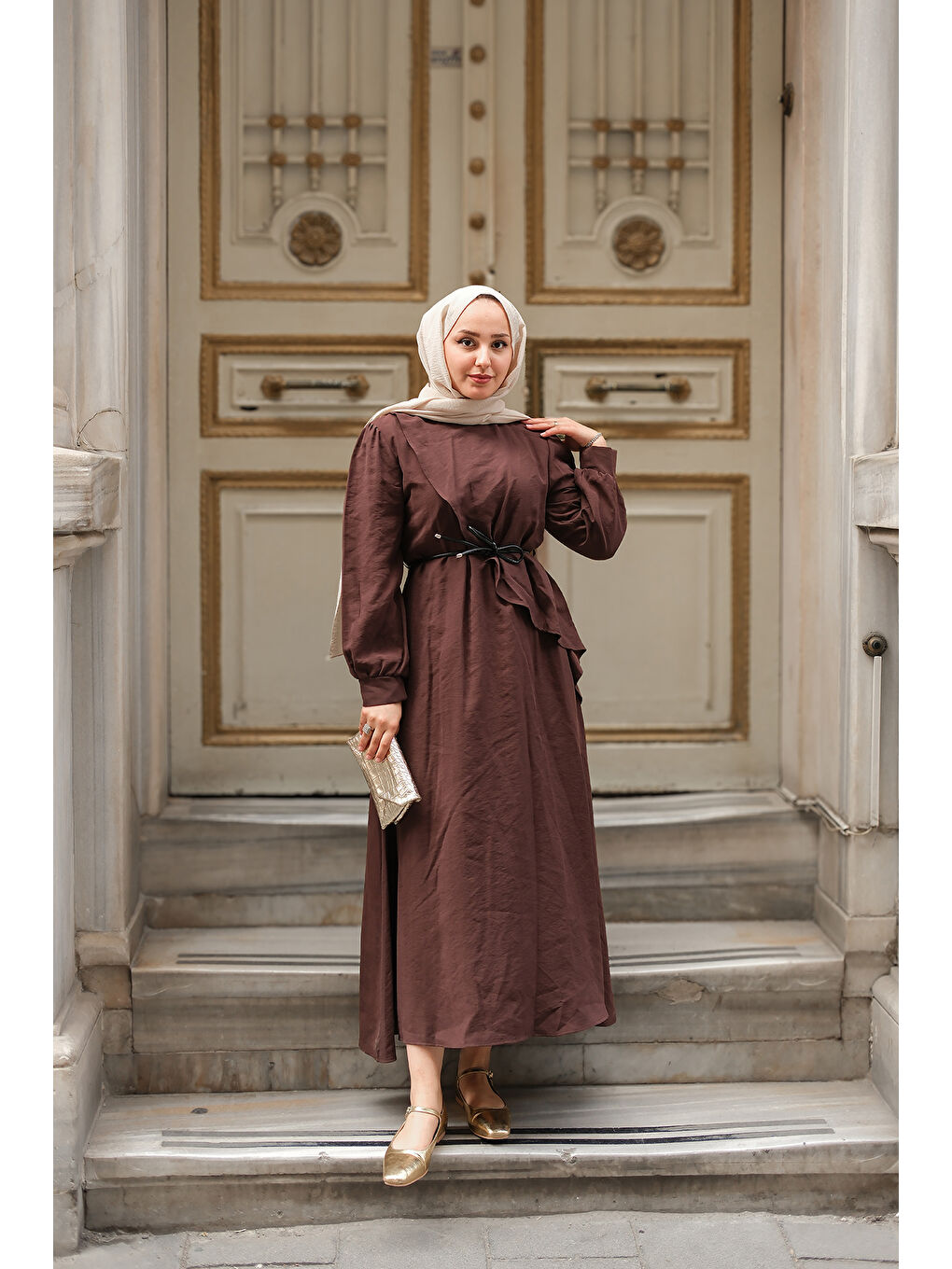 Kadın Cosı Elbise Kahverengi