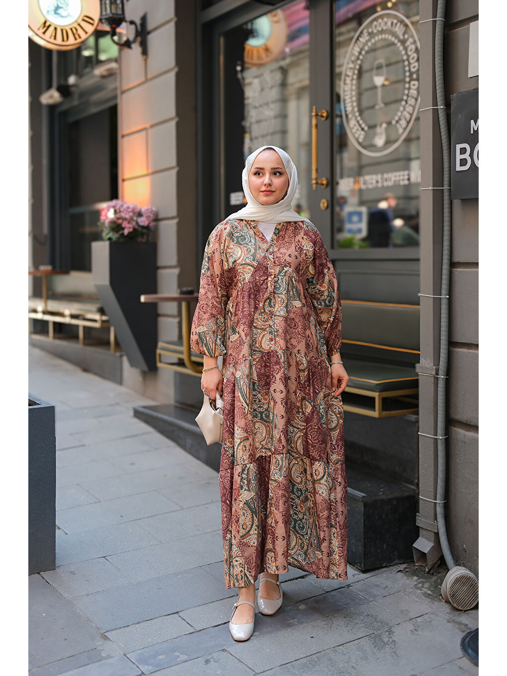 Kahverengi Kadın Pilea Luna Gipeli Elbise Açık Kahve