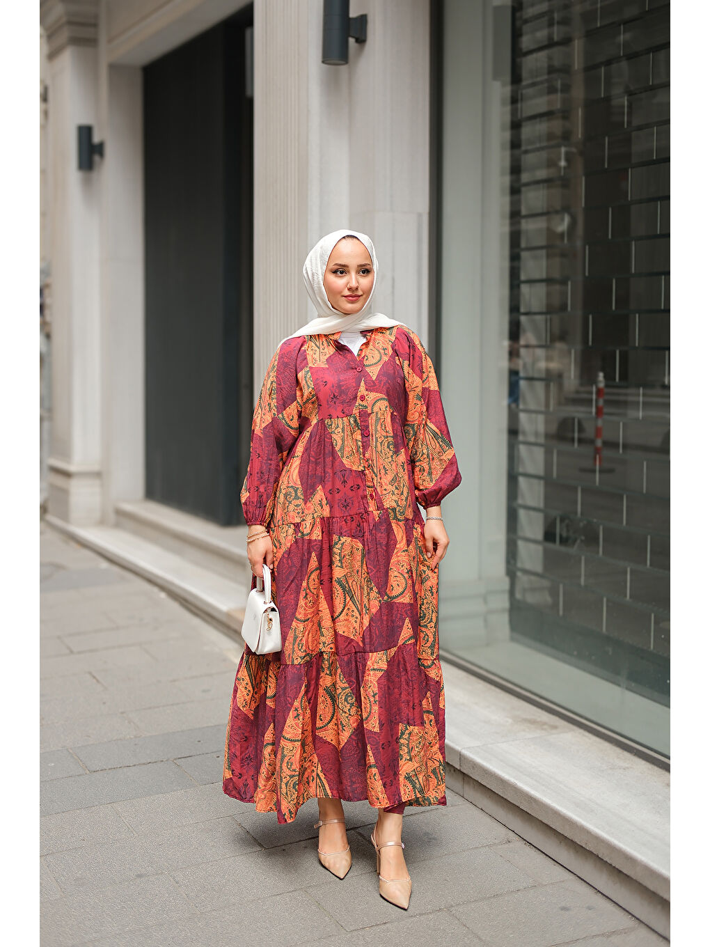 Kadın Pilea Luna Gipeli Elbise Bordo