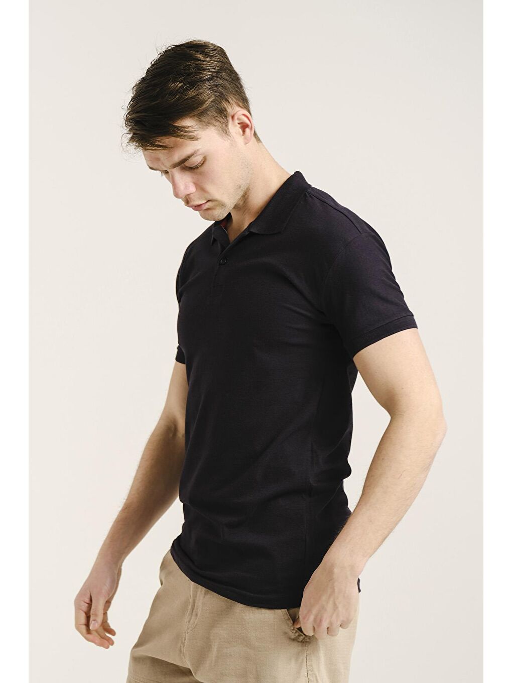 Lacivert Alcott Polo Yaka Slim Fit Erkek Tshirt-1