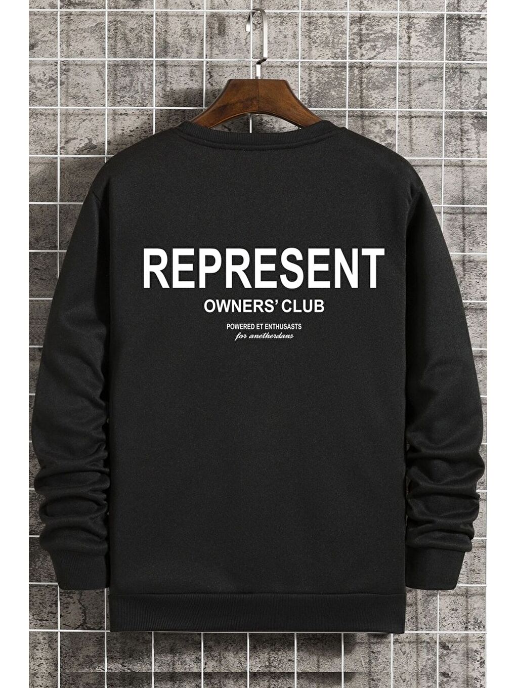 uyguntarz Siyah Unisex Represent Bisiklet Yaka Sweatshirt - 1