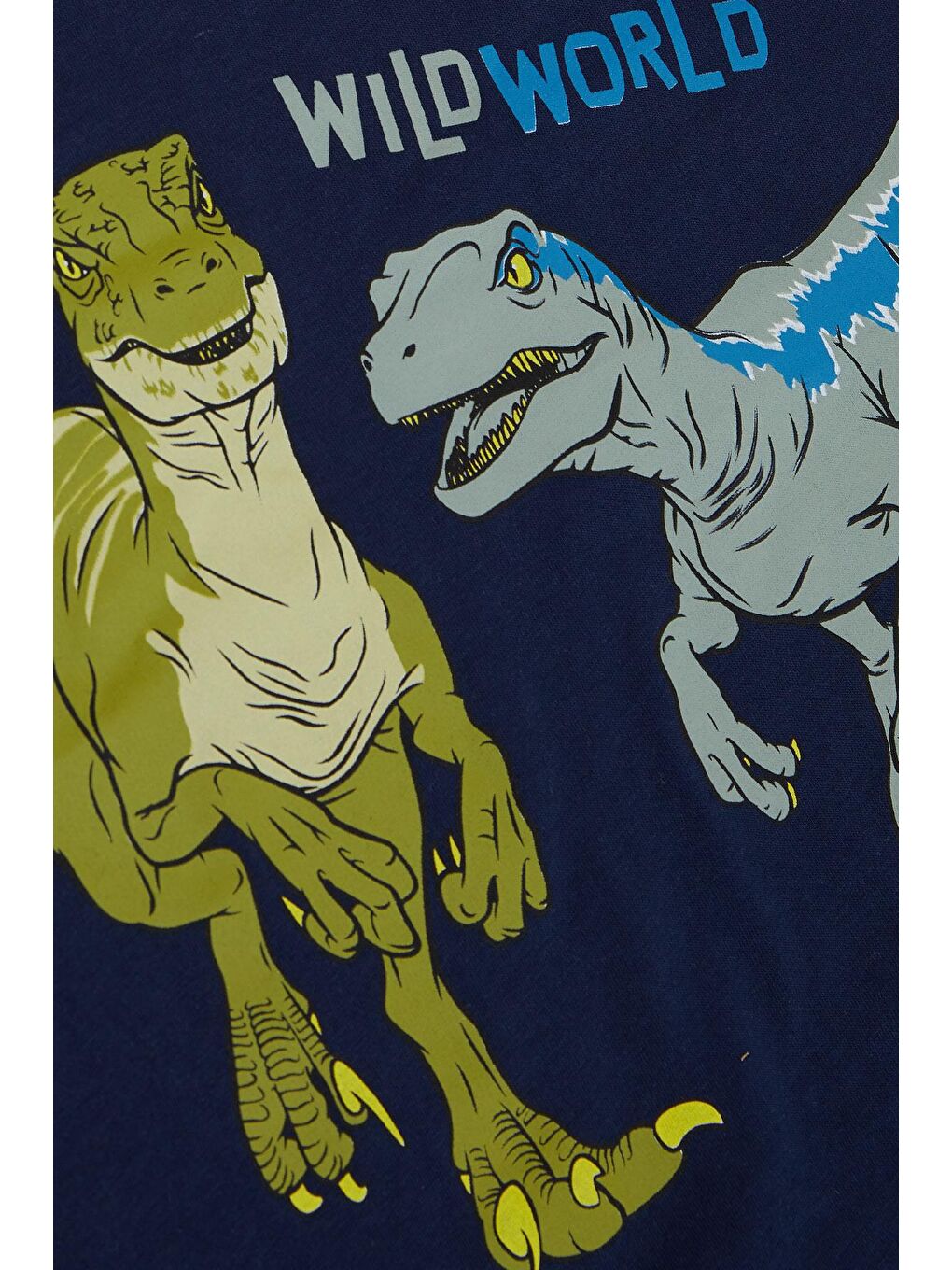 Erkek Çocuk Tişört Dinozor Baskılı Lacivert (9-10 Yaş)-3
