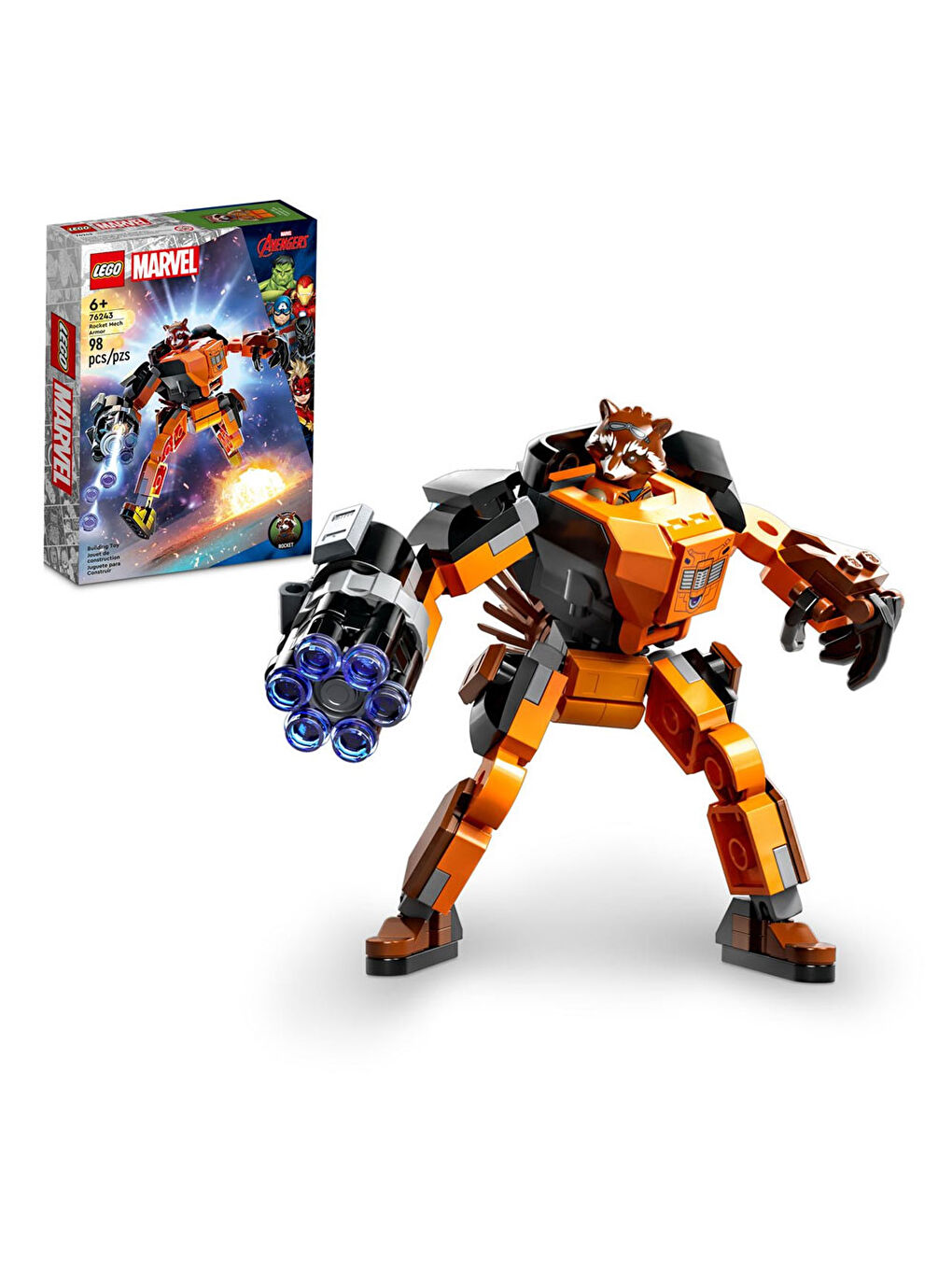 Lego Marvel Rocket Robot Zırhı 76243