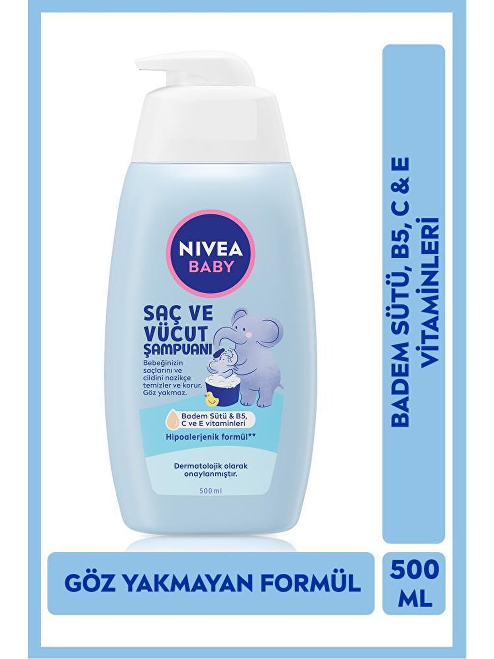 NIVEA Şeffaf Bebek Saç ve Vücut Şampuanı 500 ml