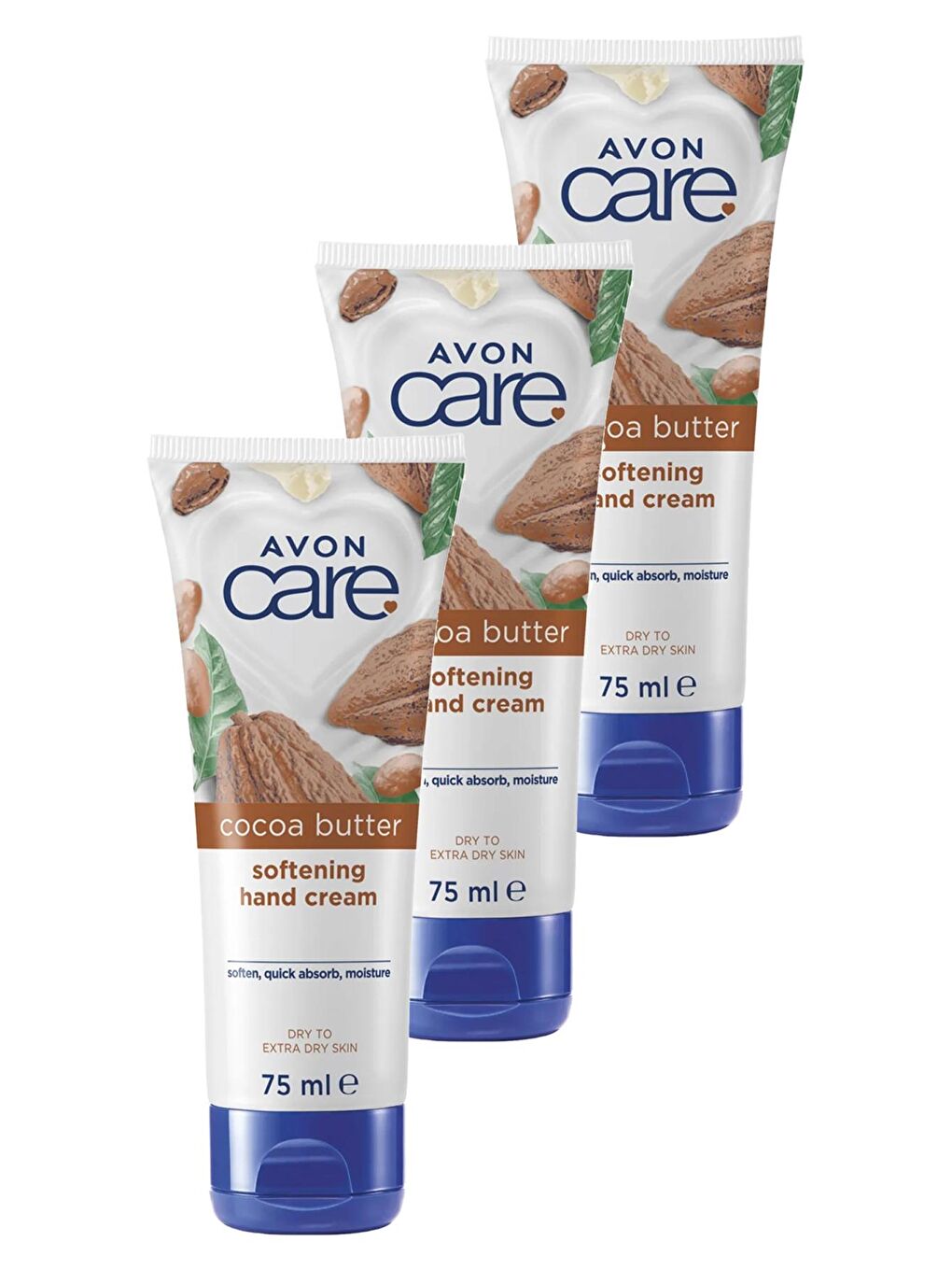 AVON Renksiz Care Kakao Yağı İçeren El Kremi 75 Ml. Üçlü Set