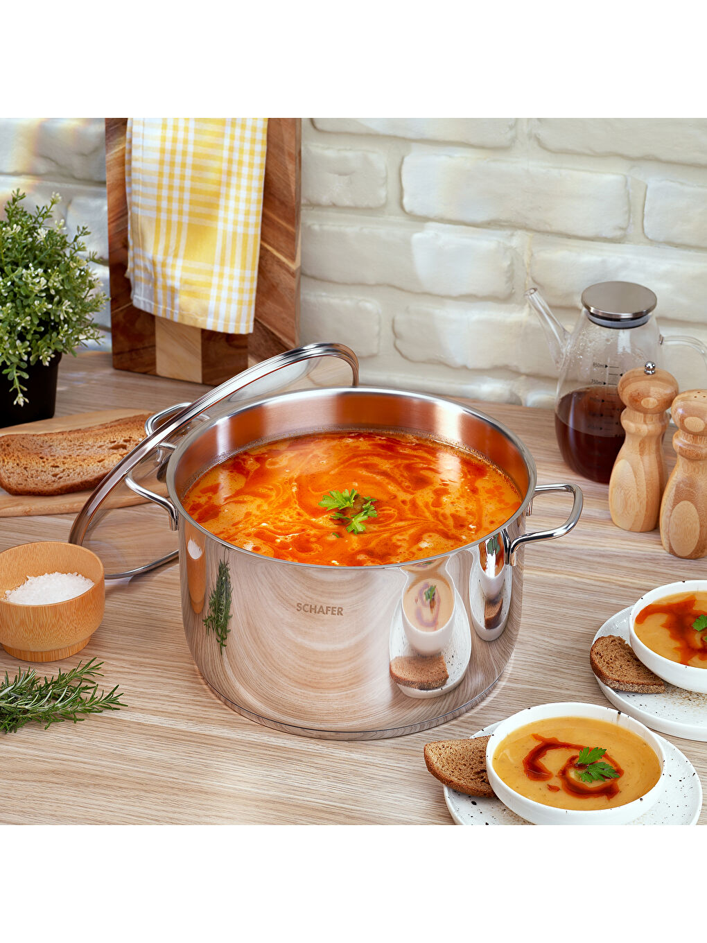 Gri Held Çelik Derin Tencere-28 Cm-2 Parça-Inox