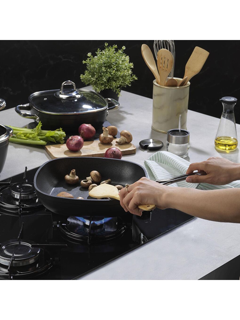 Gastronomie Master Granit Tava-26Cm-Siyah-5