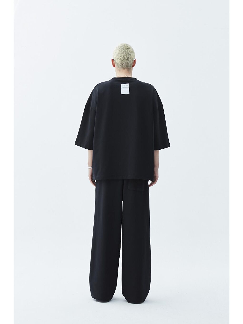 Siyah Super Oversize Basıc Eşofman Takım-siyah-2