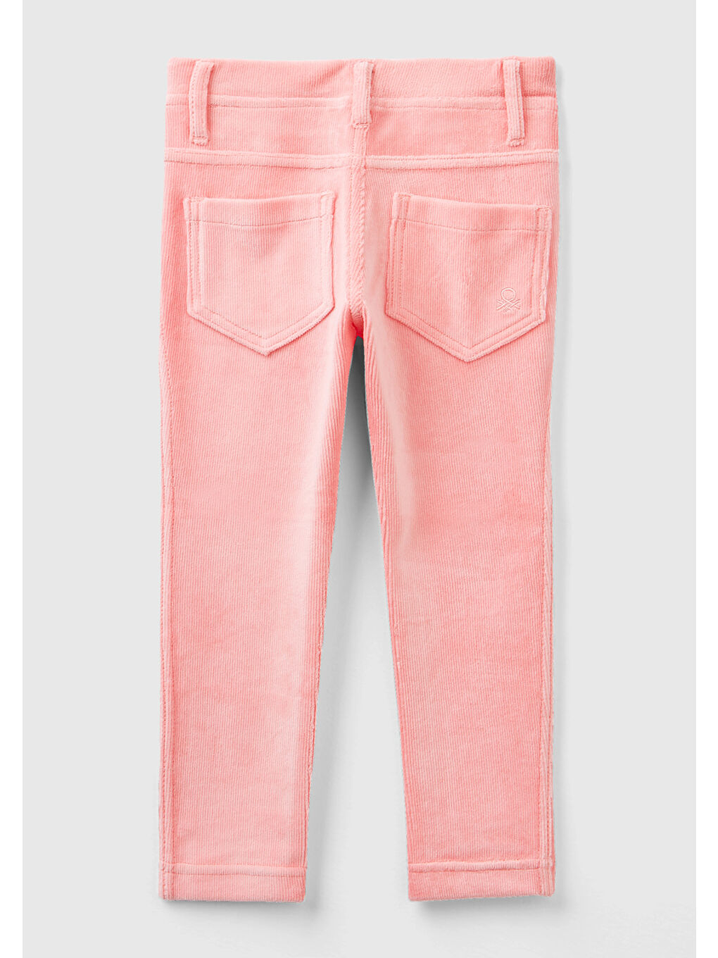 Kız Çocuk Pembe Fitilli Kadife Tayt-1