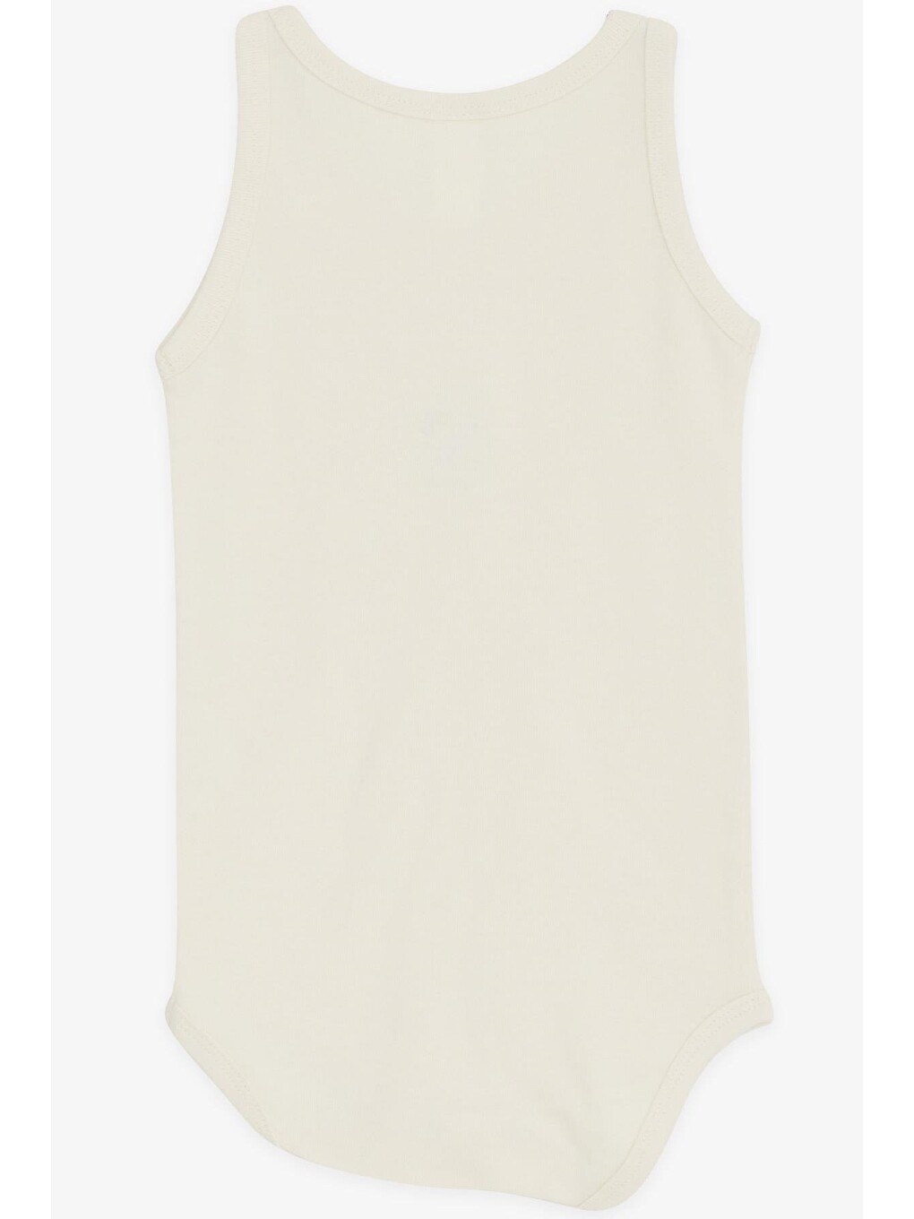 Ekru Erkek Bebek Çıtçıtlı Atlet Zıbın Body Bebek Baskılı Krem (9 Ay)-1