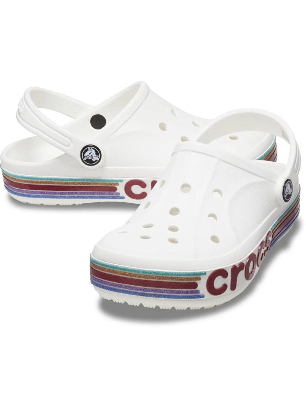 Crocs Beyaz Rainbow Glitter Colg Çocuk Spor Terlik 209730-100 - 1