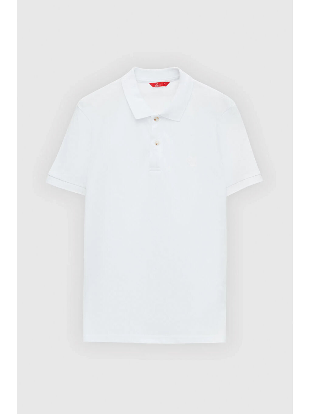 Slim Fit Beyaz Kutulu Polo Yaka Tişört-4