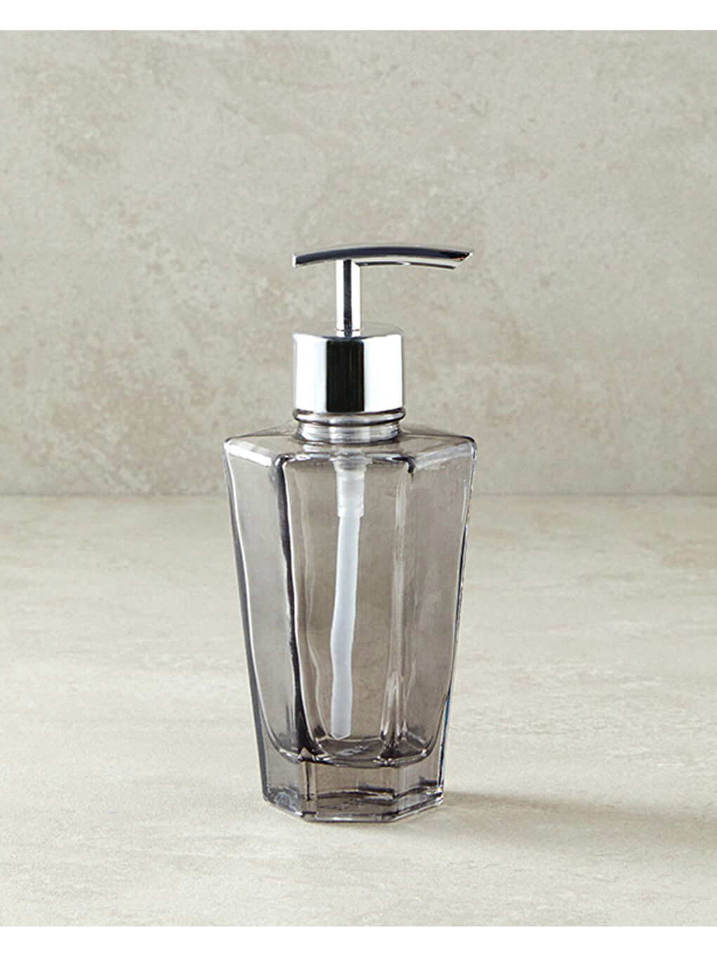 Diamond Cam Banyo Sıvı Sabunluk Antrasit