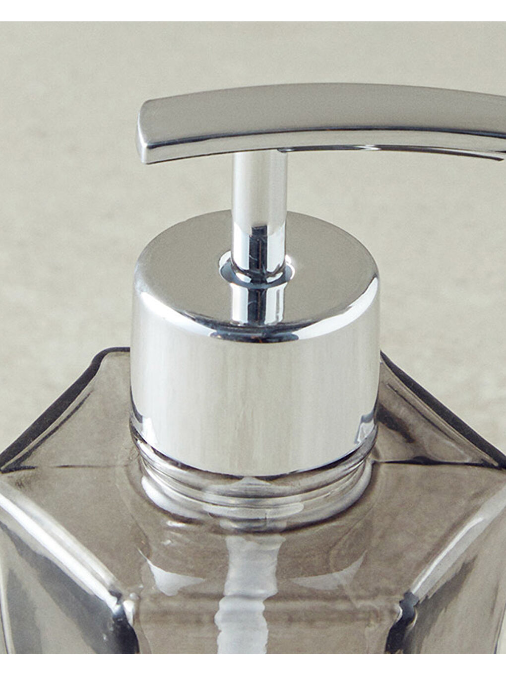 Diamond Cam Banyo Sıvı Sabunluk Antrasit-1