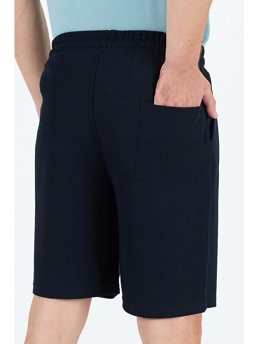 Lacivert Erkek Kapri Şort Gift Model – Rahat Kesim, Cepli, Yazlık Günlük Spor Şort 9412-4