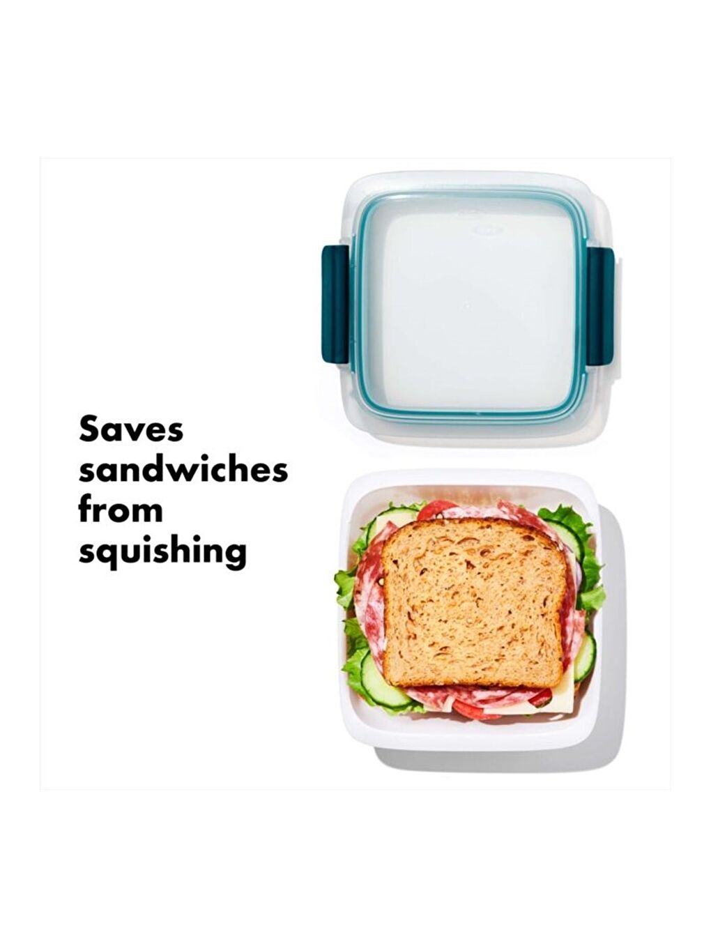 Oxo Beyaz GG Prep-Go Sızdırmaz Sandwich Saklama Kabı 1lt 11301600 - 1