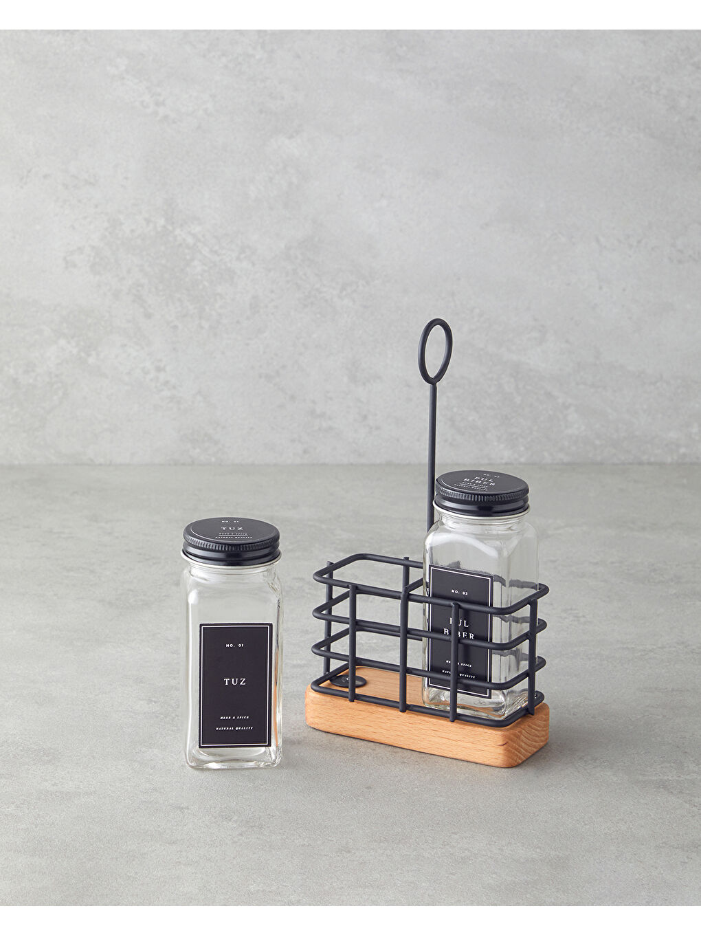 Zest Cam 2'li Tuzluk - Biberlik 20x11x5 cm Siyah-1