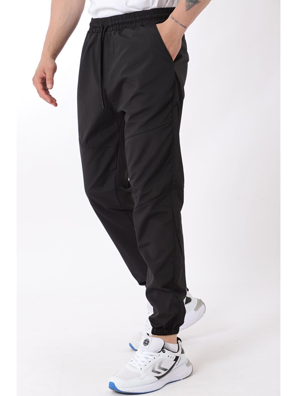 Stilkombin Siyah Paraşüt Kumaş Yan Cep Detayı Kargo/Jogger Alt PLDP 04_70095 - 1