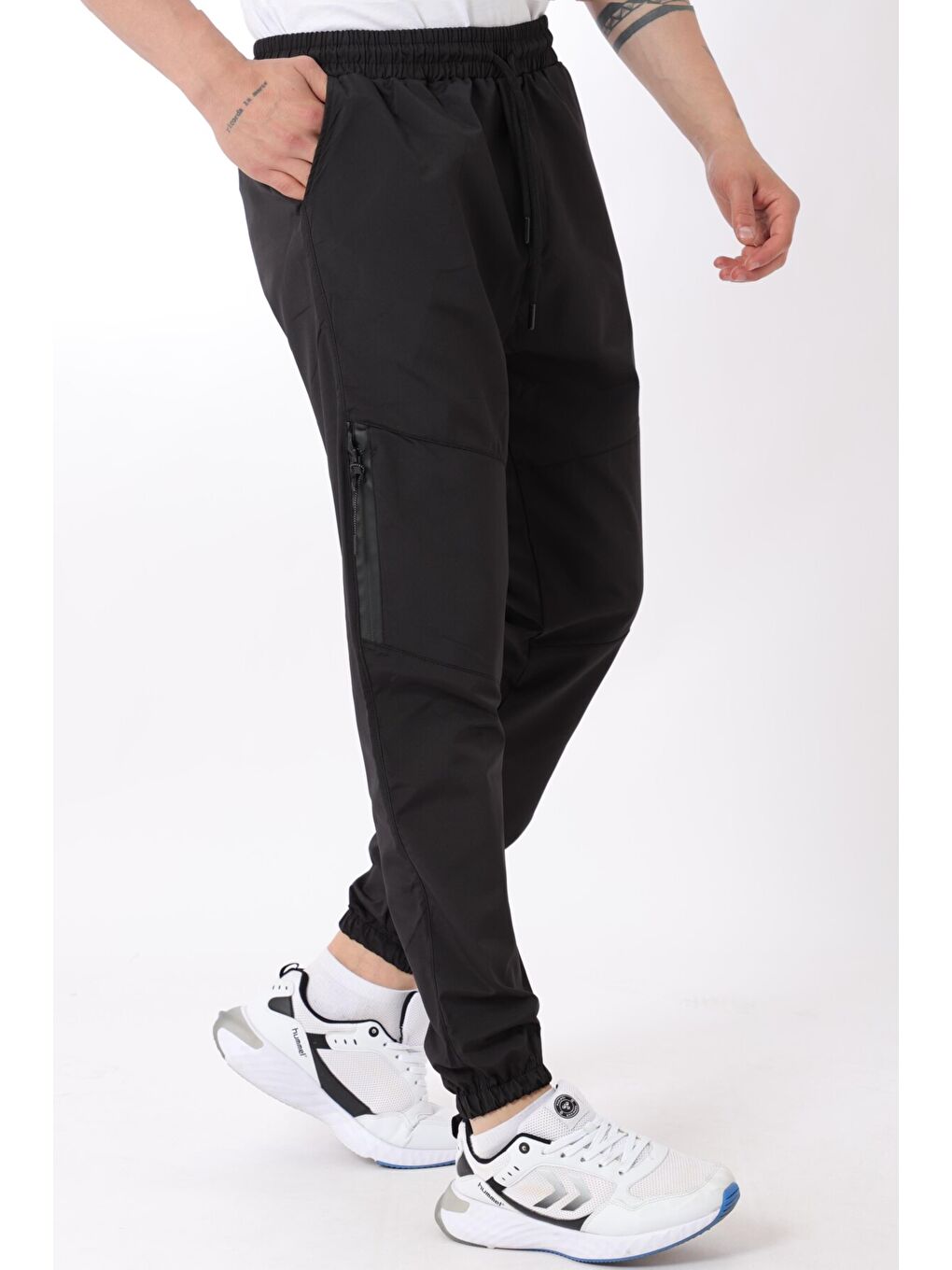 Stilkombin Siyah Paraşüt Kumaş Yan Cep Detayı Kargo/Jogger Alt PLDP 04_70095 - 2